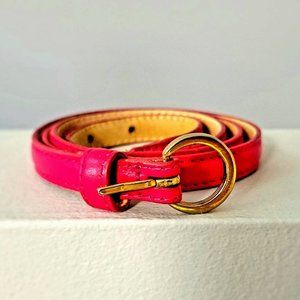 Banana Republic Pink Leather Skinny Belt - Size M